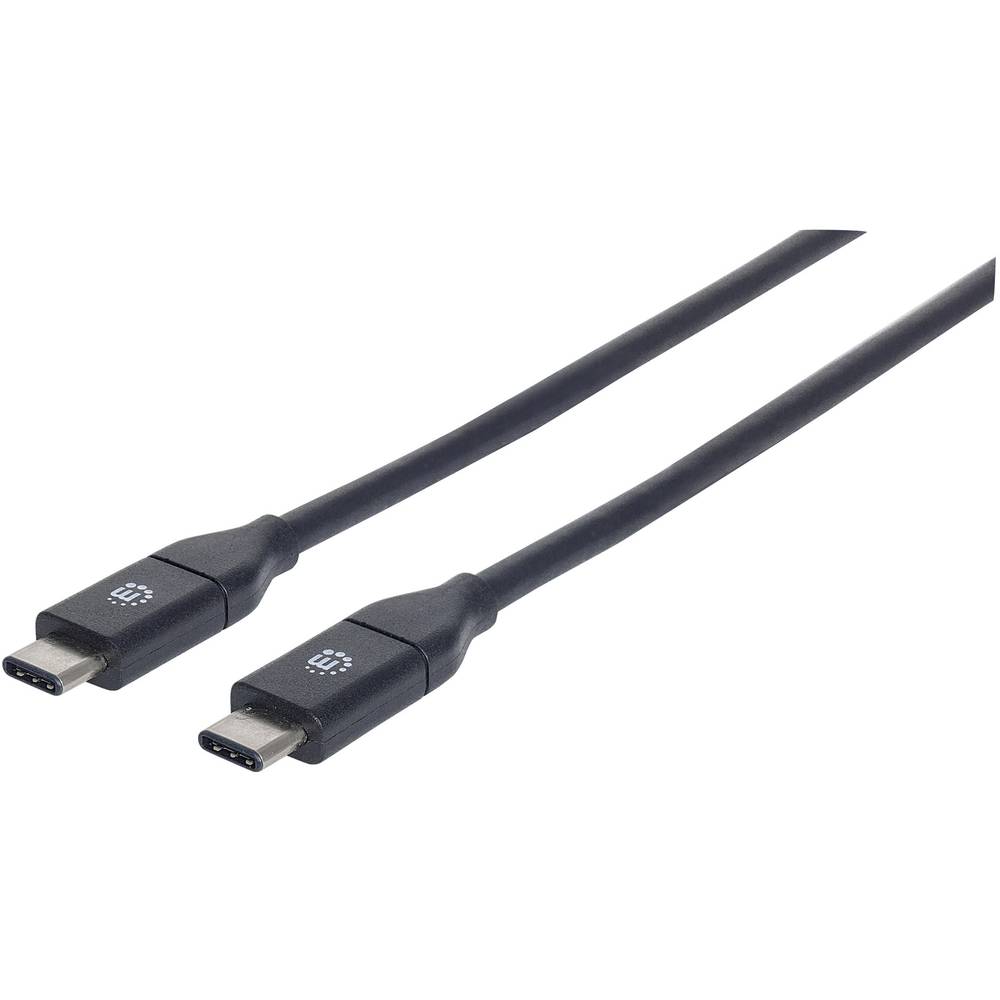 Manhattan USB kabel USB 3.2 Gen2 (USB 3.1 Gen2) USB-C ® zástrčka, USB-C ® zástrčka 0.50 m černá 354899