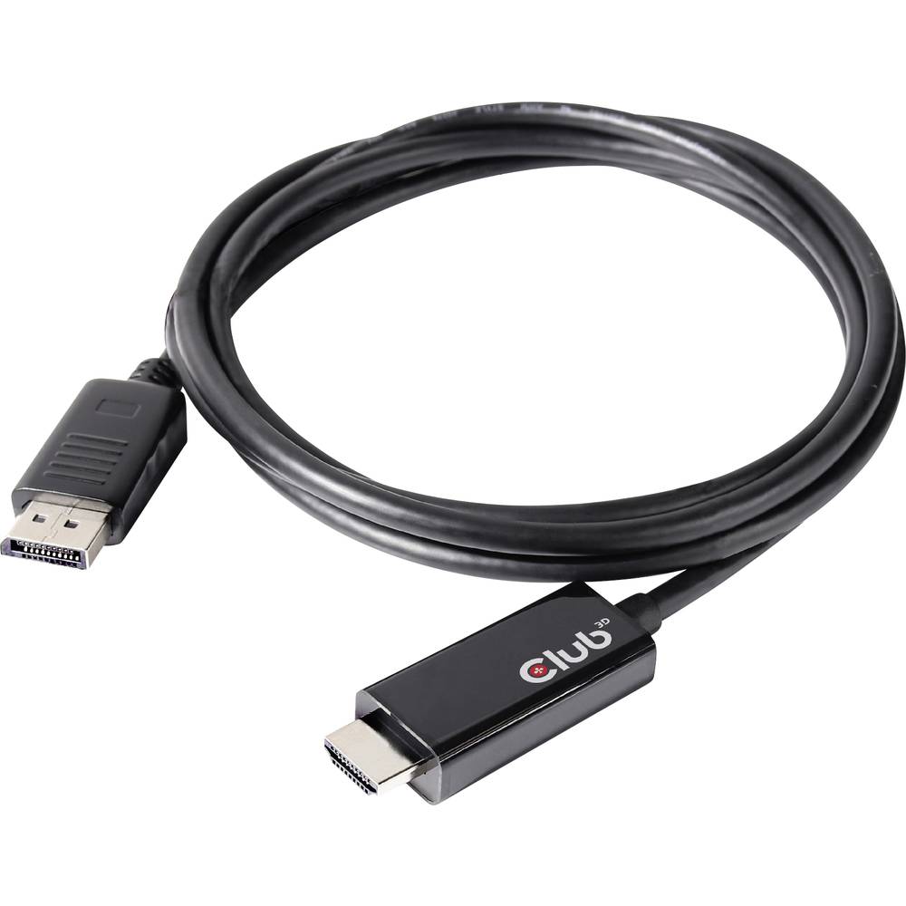 club3D DisplayPort / HDMI kabelový adaptér Konektor DisplayPort, Zástrčka HDMI-A 2.00 m stříbrná CAC-1082 Kabel DisplayP