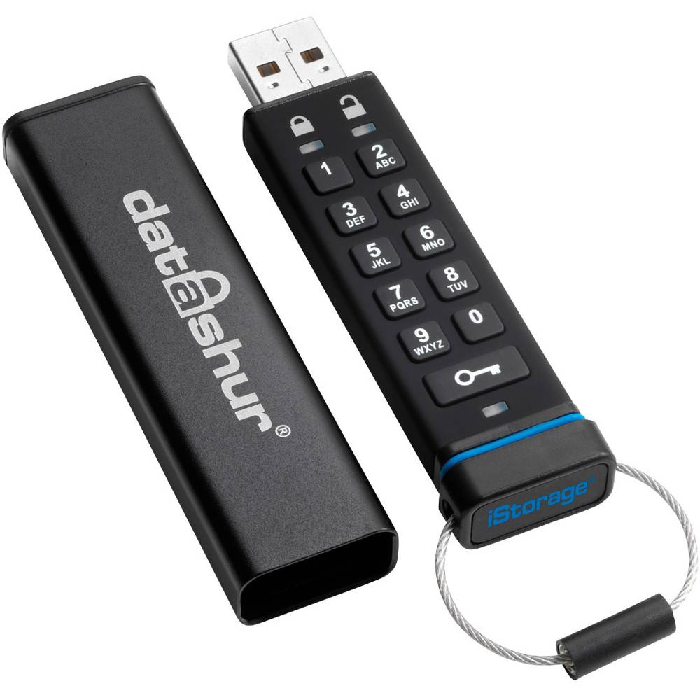 iStorage datAshur® USB flash disk 8 GB černá IS-FL-DA-256-8 USB 2.0