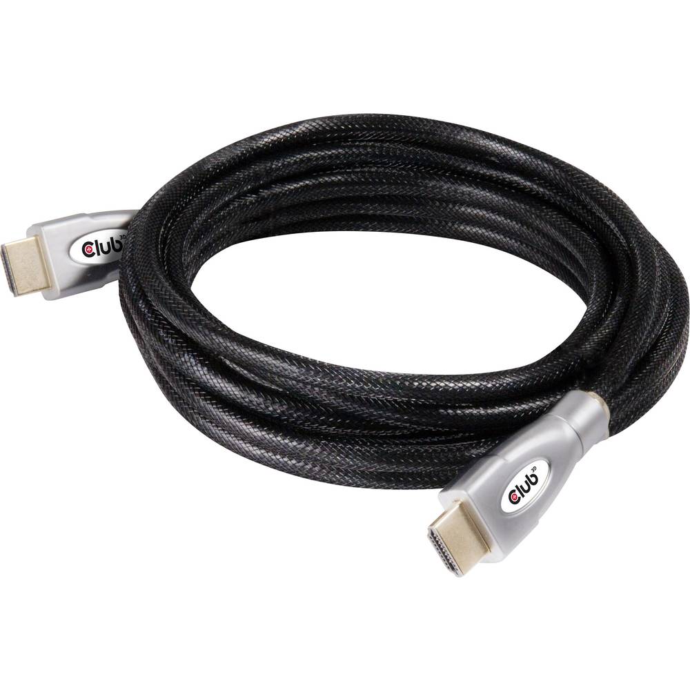 club3D HDMI kabel Zástrčka HDMI-A, Zástrčka HDMI-A 5.00 m černá CAC-2312 High Speed HDMI s Ethernetem, samozhášecí HDMI