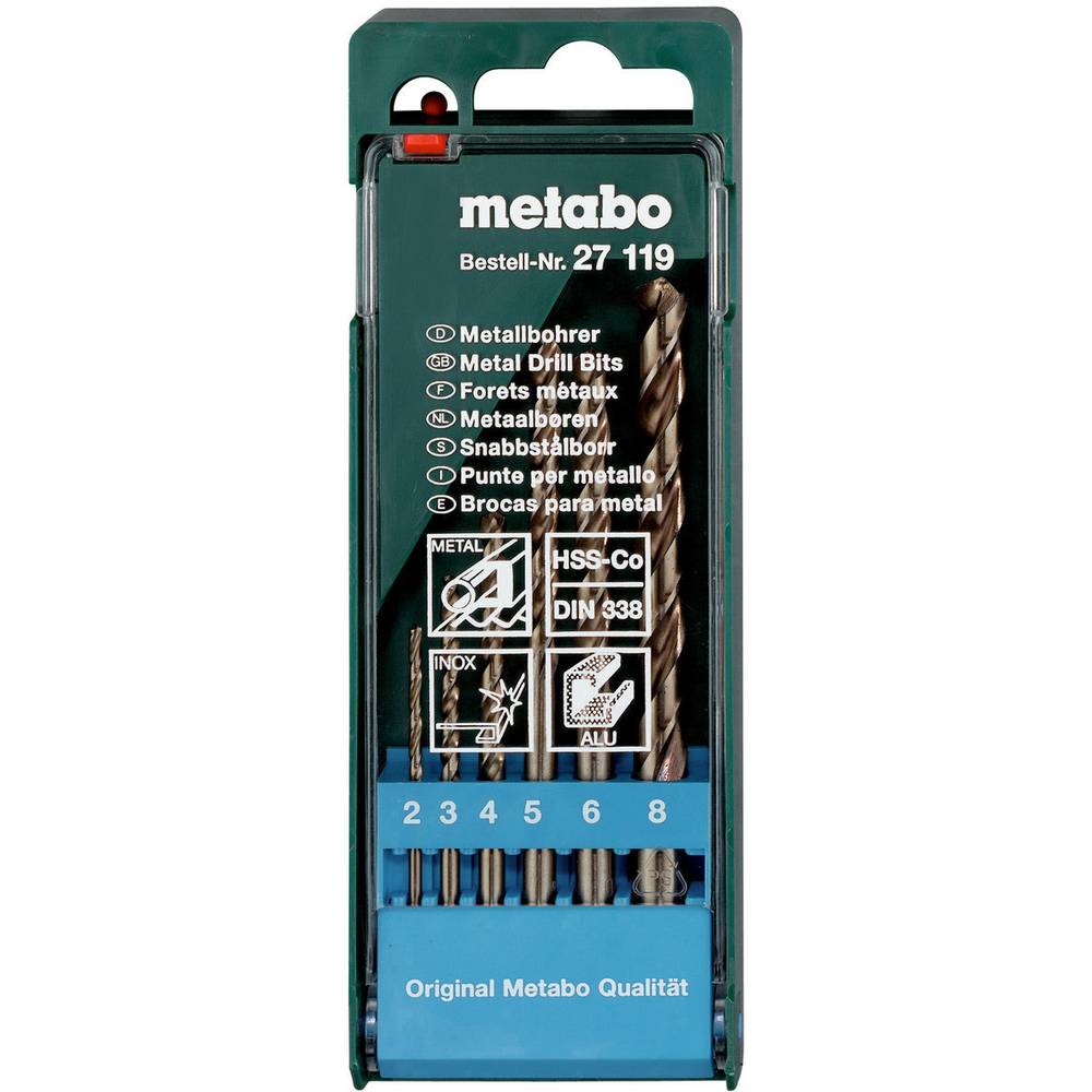 Metabo 627119000 sada spirálových vrtáku do kovu 6dílná 1 ks