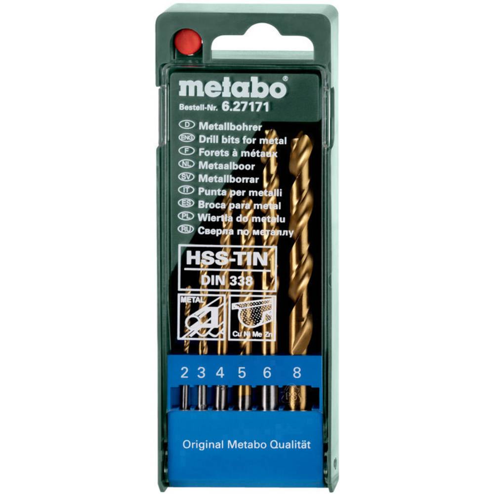 Metabo 627171000 sada spirálových vrtáku do kovu 6dílná 1 ks
