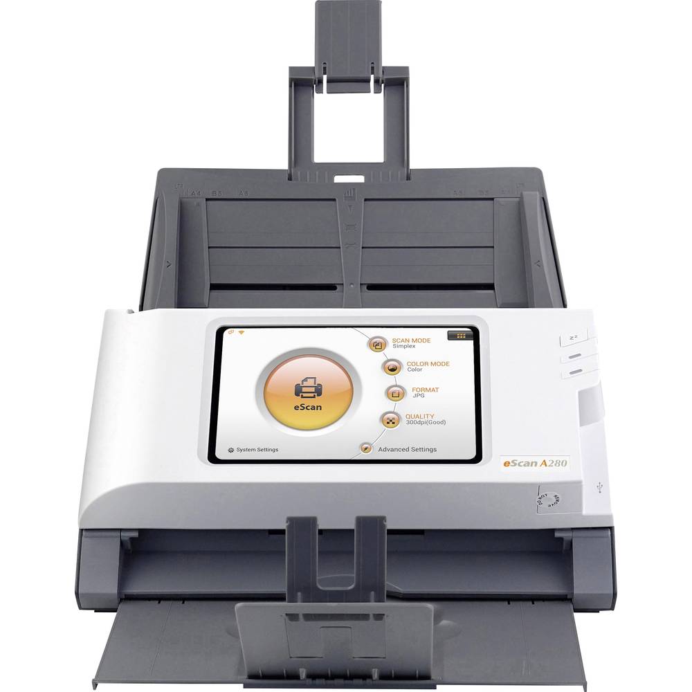 Plustek eScan A280 Essential duplexní skener dokumentů A4 600 x 600 dpi 20 str./min, 40 obr./min USB, LAN (až 100 Mbit/s
