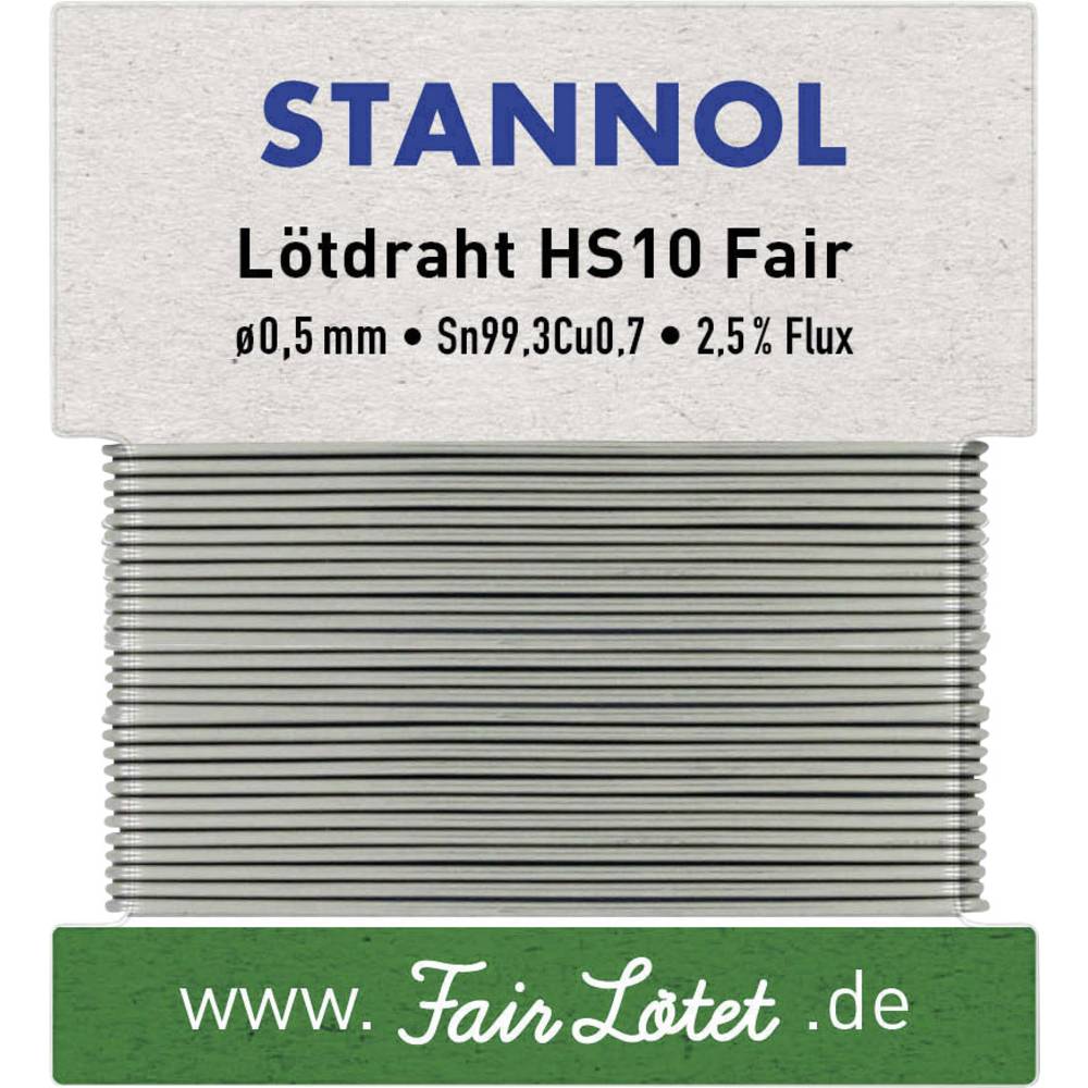 Stannol HS10Fair bezolovnatý pájecí cín bez olova Sn99,3Cu0,7 ROM1 10 g 0.5 mm