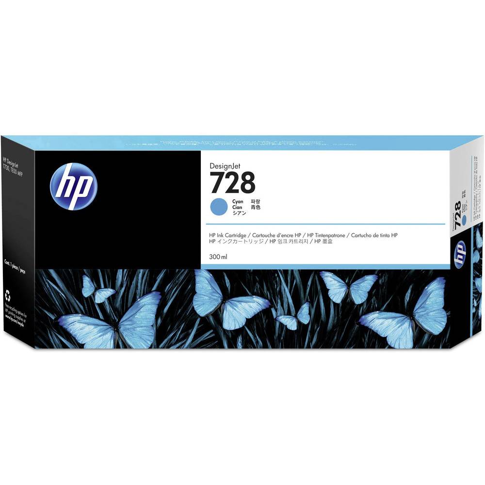 HP Ink 728 originál azurová 300 ml F9K17A 1 ks