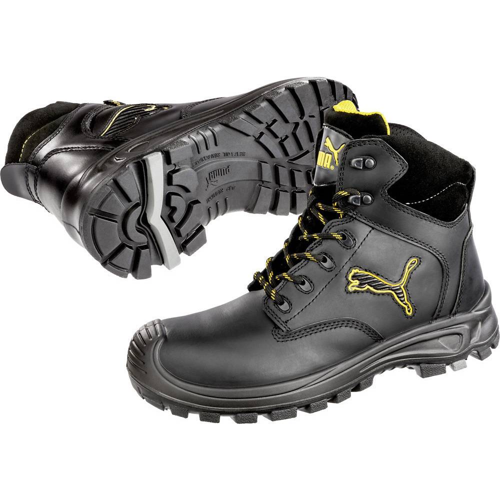 PUMA Borneo Black Mid 630411-45 bezpečnostní obuv S3, velikost (EU) 45, černá, žlutá, 1 ks