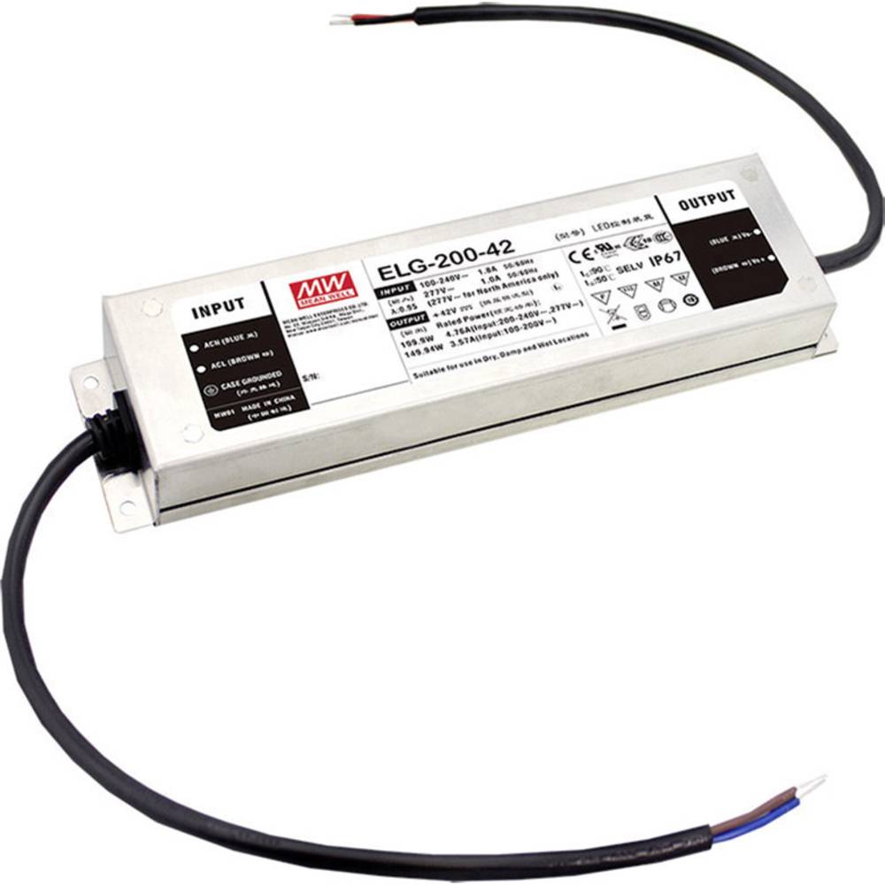 Mean Well ELG-200-12AB-3Y LED driver konstantní napětí 192 W 8 - 16 A 11.2 - 12.8 V/DC stmívací funkce 3v1 , montáž na n