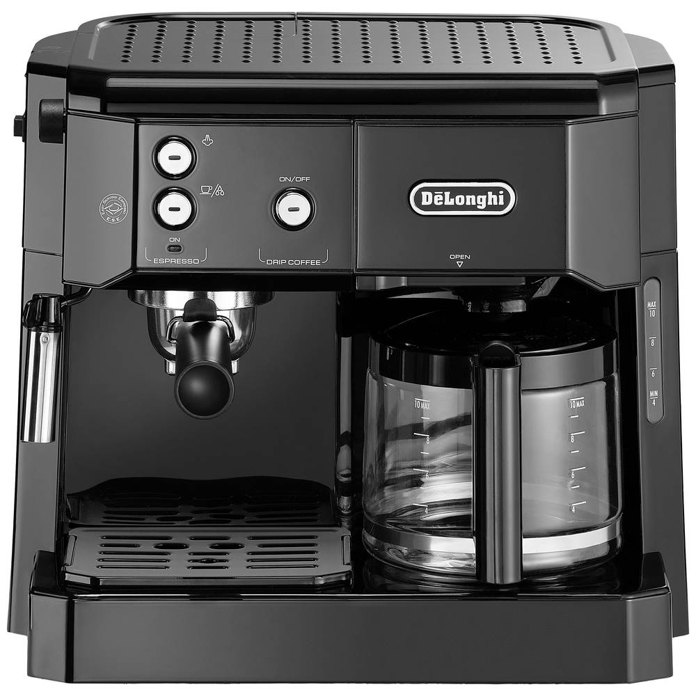 DeLonghi BCO 411.B pákový kávovar černá připraví šálků najednou=10 skleněná konvice, s funkcí filtrování kávy