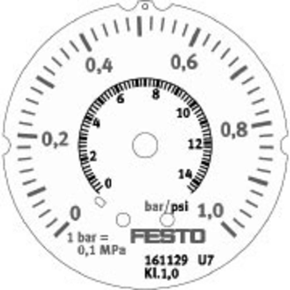 FESTO manometr 161129 FMAP-63-1-1/4-EN 0 do 1 bar 1 ks
