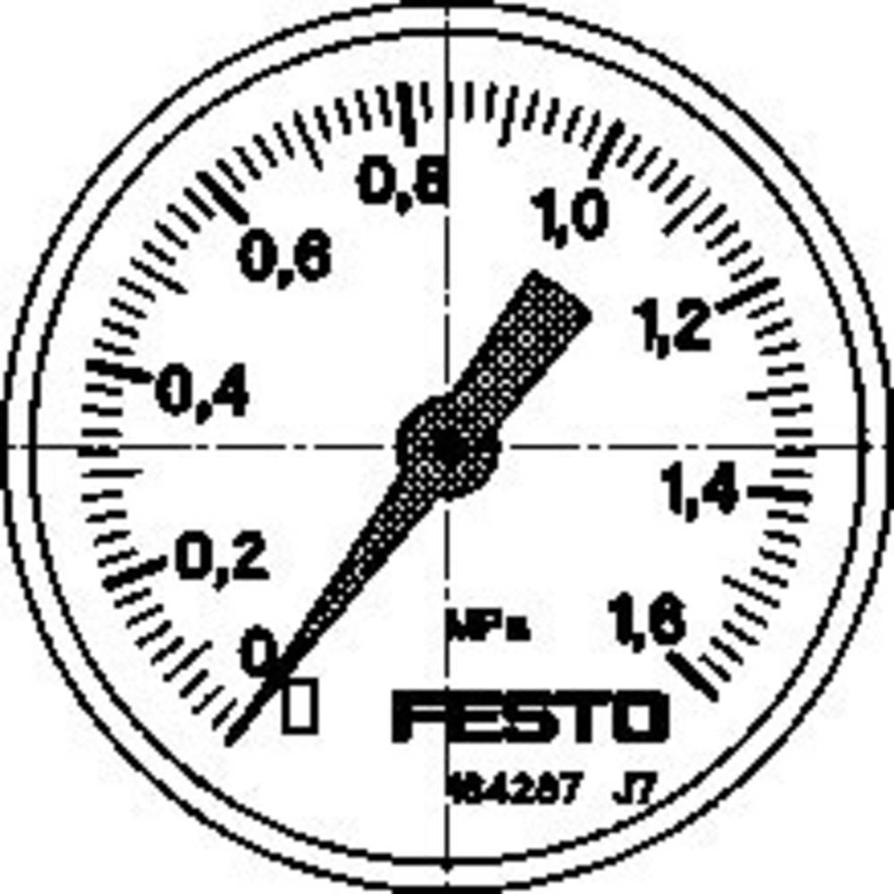 FESTO manometr 192735 MA-50-1,6-G1/4-MPA 0 do 16 bar 1 ks