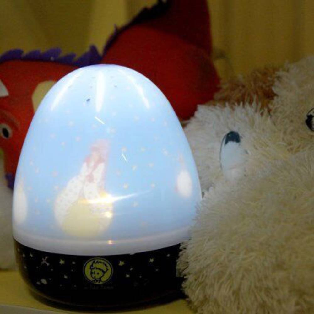 Niermann 80056 LED noční osvětlení s projekcí a hracími hodinami oválný malý princ LED bílá, modrá