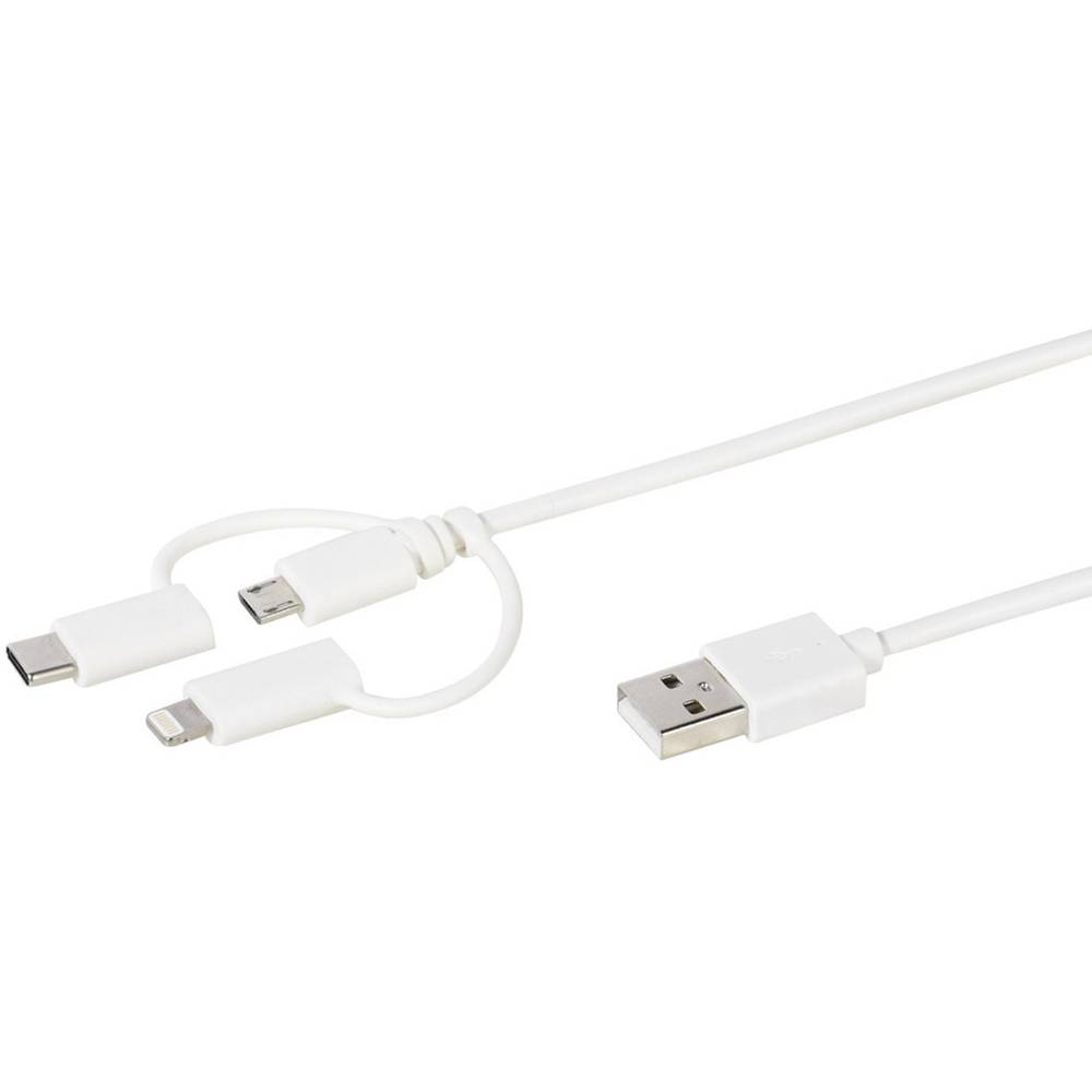 Vivanco Nabíjecí kabel USB USB 2.0 USB-A zástrčka, USB-C ® zástrčka, Apple Lightning konektor, USB Micro-B zástrčka 1.00