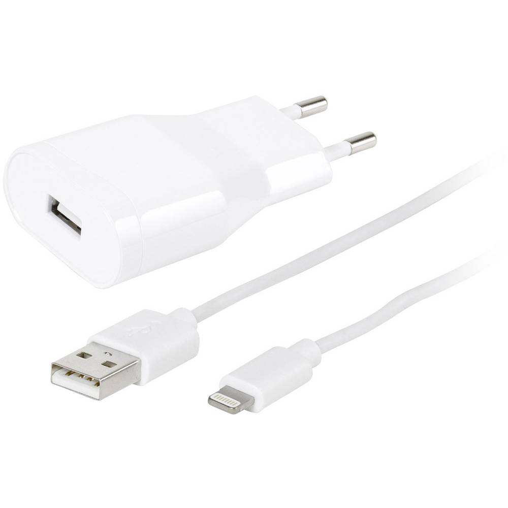 Vivanco Nabíjecí kabel USB USB 2.0 USB-A zástrčka, Apple Lightning konektor 1.20 m bílá oboustranně zapojitelná zástrčka