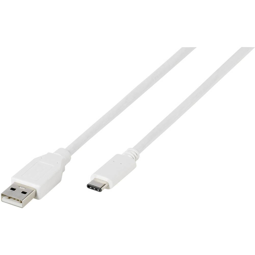 Vivanco USB kabel USB 2.0 USB-A zástrčka, USB-C ® zástrčka 1.20 m bílá 38756