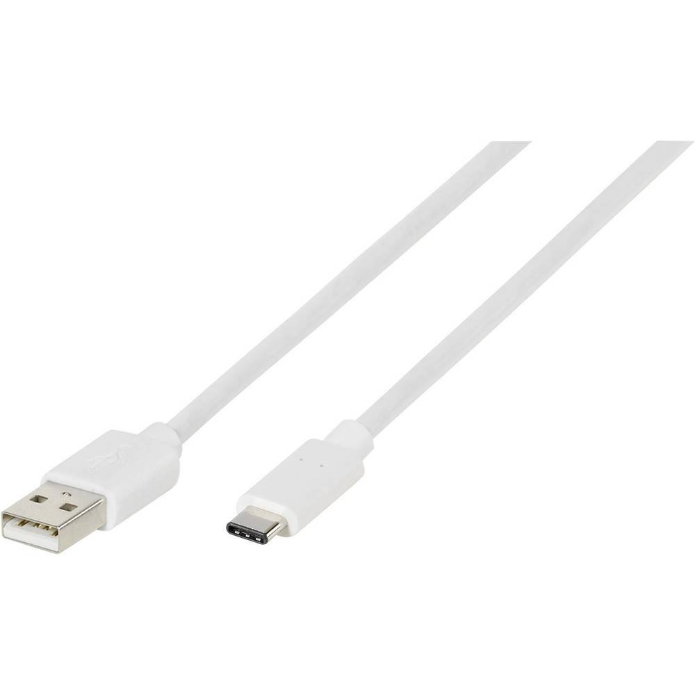 Vivanco USB kabel USB 2.0 USB-A zástrčka, USB-C ® zástrčka 0.50 m bílá 38755