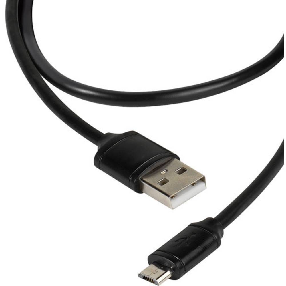 Vivanco USB kabel USB 2.0 USB-A zástrčka, USB Micro-B zástrčka 1.20 m černá 36251