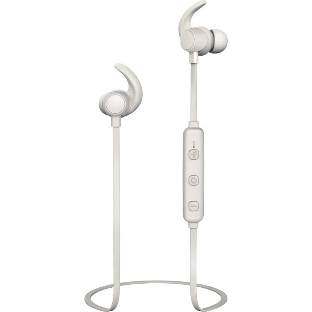 Thomson WEAR7208GR sportovní špuntová sluchátka Bluetooth® šedá Potlačení hluku headset, regulace hlasitosti