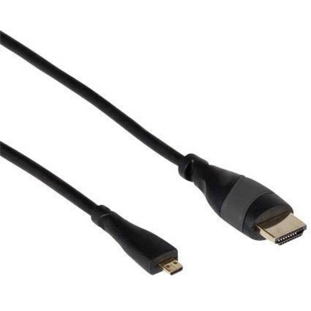 Joy-it K-1481 HDMI kabel Raspberry Pi [1x HDMI zástrčka - 1x micro HDMI zástrčka D] 1.80 m černá