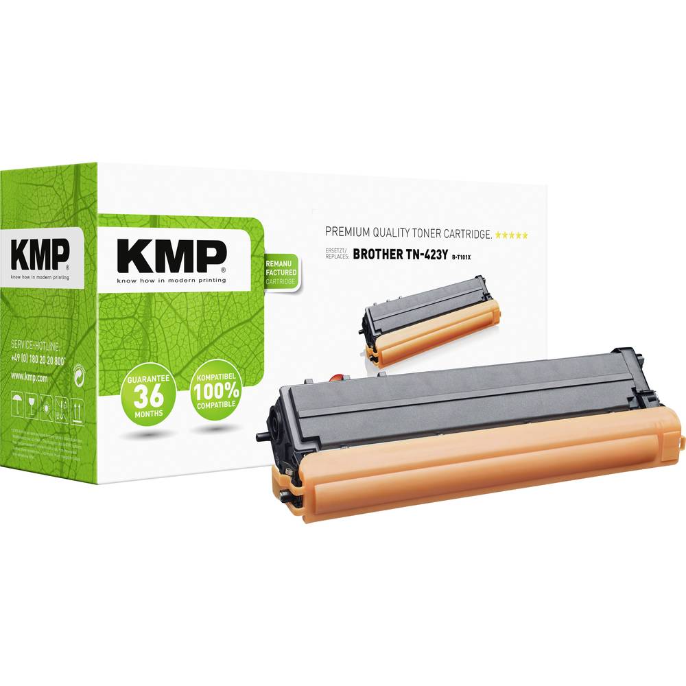 KMP náplň do tiskárny náhradní Brother TN-423Y, TN423Y kompatibilní žlutá 4000 Seiten B-T101X