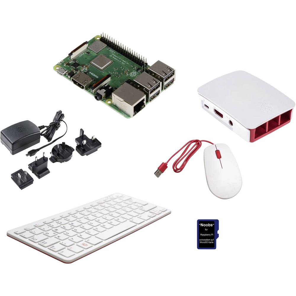 Raspberry Pi® Desktop Kit Raspberry Pi® 3 B+ 1 GB 4 x 1.4 GHz vč. klávesnice, vč. myši, vč. Noobs OS, vč. napájecího zdr