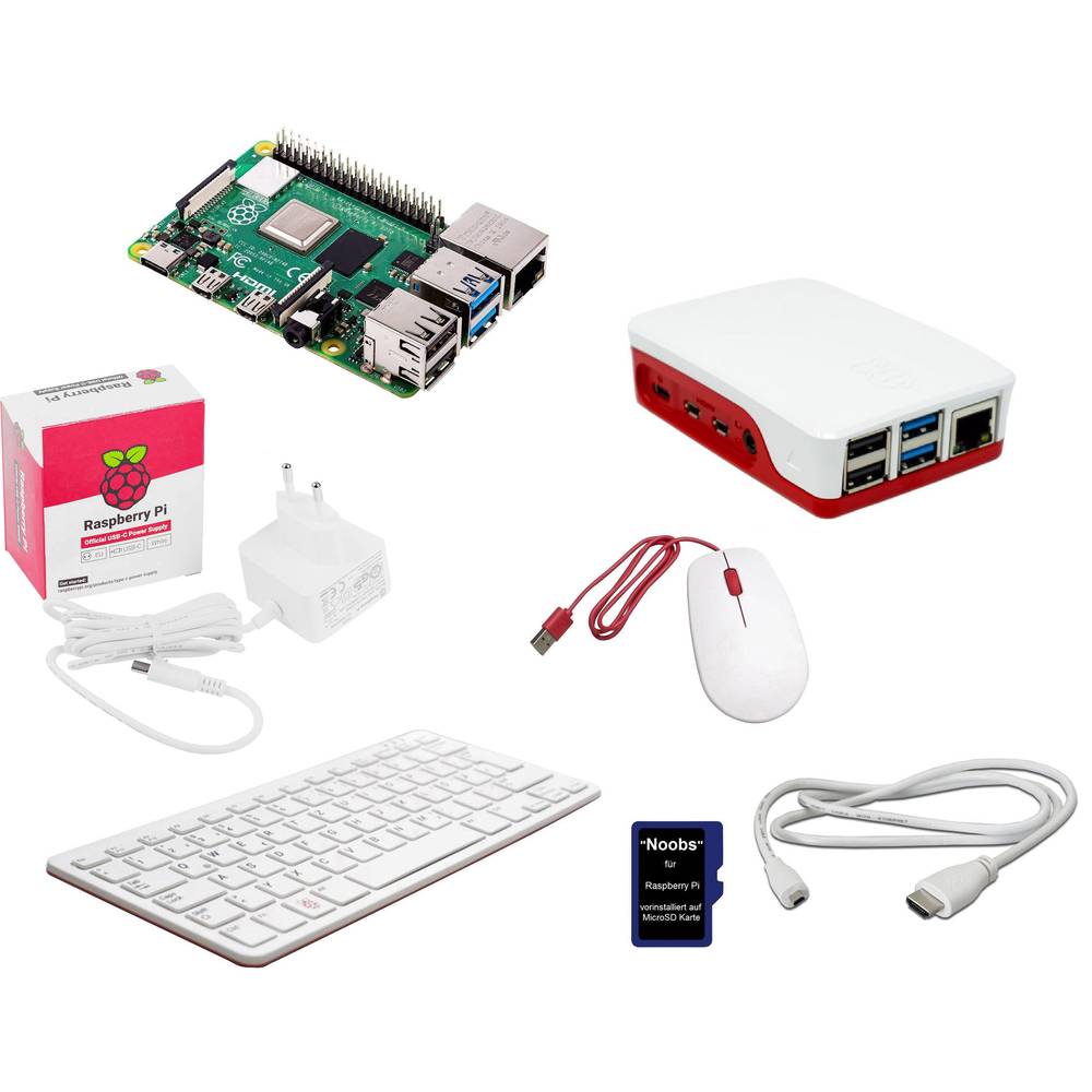 Raspberry Pi® Desktop Kit Raspberry Pi® 4 B 2 GB 4 x 1.5 GHz vč. klávesnice, vč. myši, vč. Noobs OS, vč. napájecího zdro