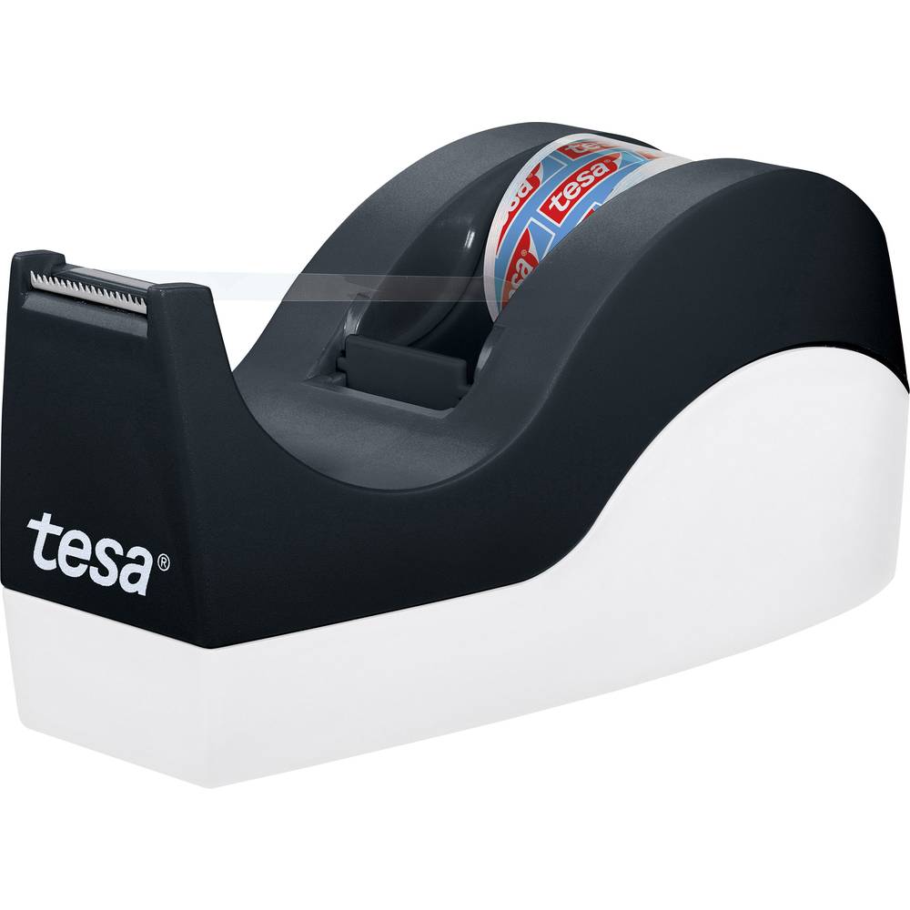 tesa Desk tape dispenser tesafilm Orca černá včetně role lepicí fólie 33 m 19 mm