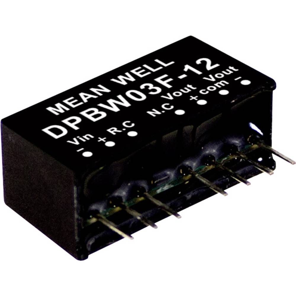 Mean Well DPBW03F-12 DC/DC měnič napětí, modul 125 mA 3 W Počet výstupů: 2 x Obsah 1 ks