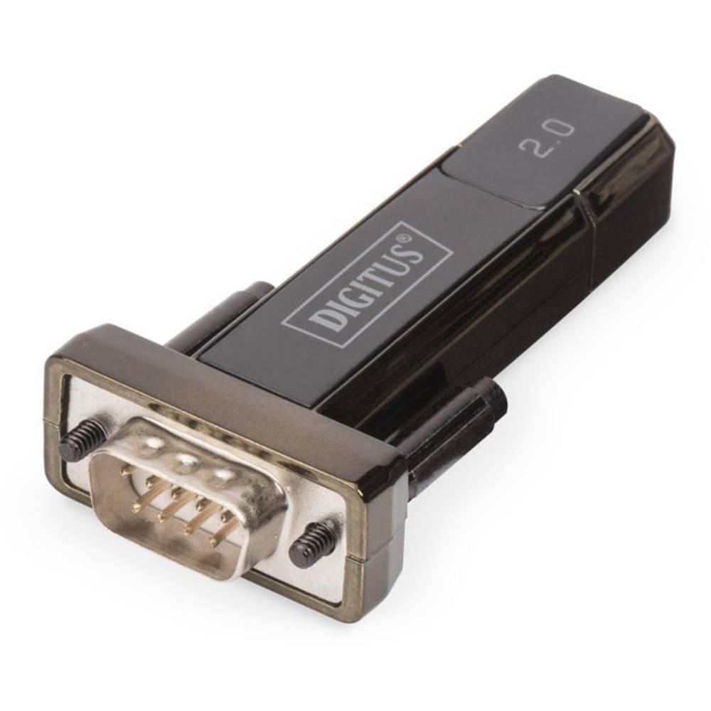 Digitus USB 2.0, sériový adaptér [1x USB 2.0 zástrčka A - 1x D-SUB zástrčka 9pólová] DA-70167 pozlacené kontakty, s USB