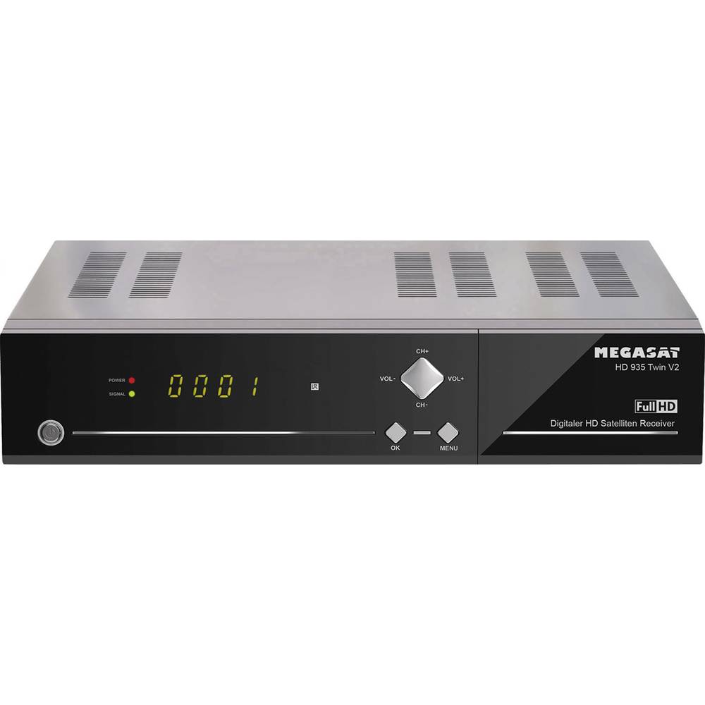 MegaSat HD 935 Twin V2 satelitní HD přijímač s funkcí nahrávání, ethernetová přípojka, Twin Tuner počet tunerů: 2