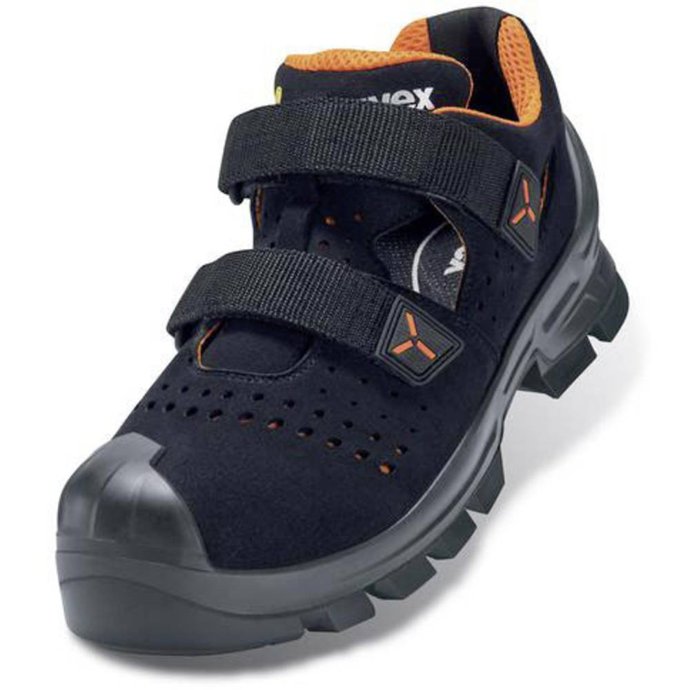 uvex 2 MACSOLE® 6520245 ESD bezpečnostní sandále S1P, velikost (EU) 45, černá, oranžová, 1 pár