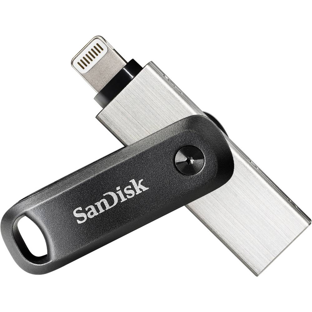 SanDisk iXpand™ Flash Drive Go USB paměť pro smartphony/tablety černá, stříbrná 128 GB USB 3.2 Gen 1 (USB 3.0), Lightnin