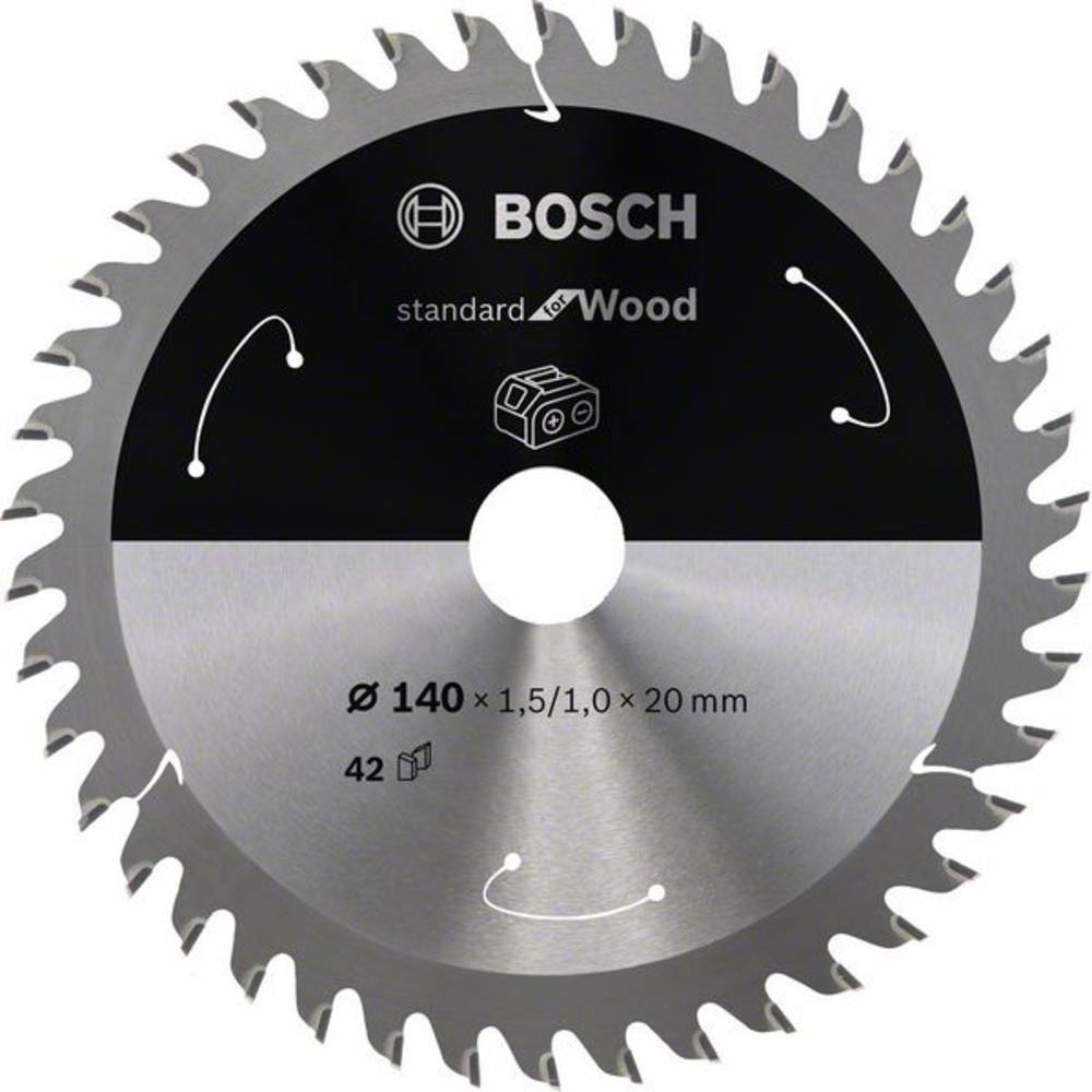 Bosch Accessories Bosch 2608837672 tvrdokovový pilový kotouč 140 x 20 mm Počet zubů (na palec): 42 1 ks