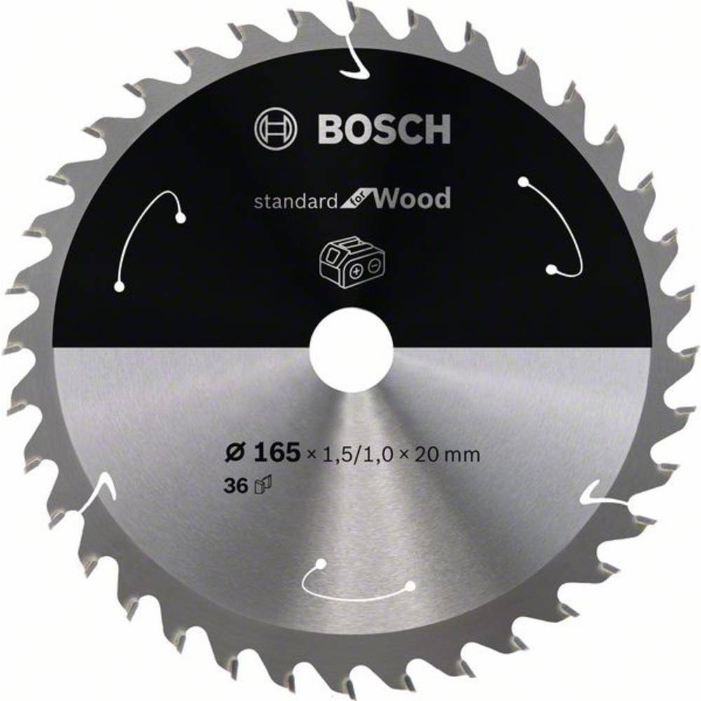 Bosch Accessories Bosch 2608837686 tvrdokovový pilový kotouč 165 x 20 mm Počet zubů (na palec): 36 1 ks