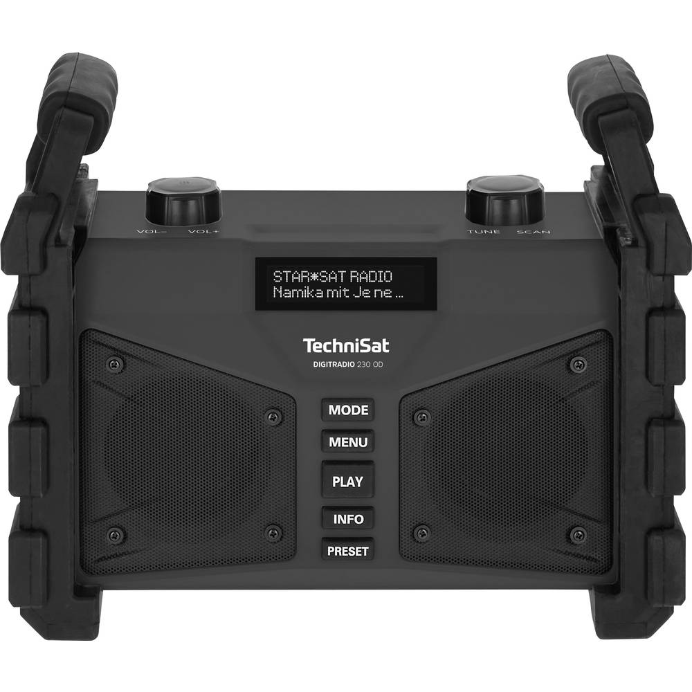 TechniSat DIGITRADIO 230 OD odolné rádio DAB+, FM AUX, Bluetooth, USB s akumulátorem, vodotěšné, voděodolné, prachotěsné