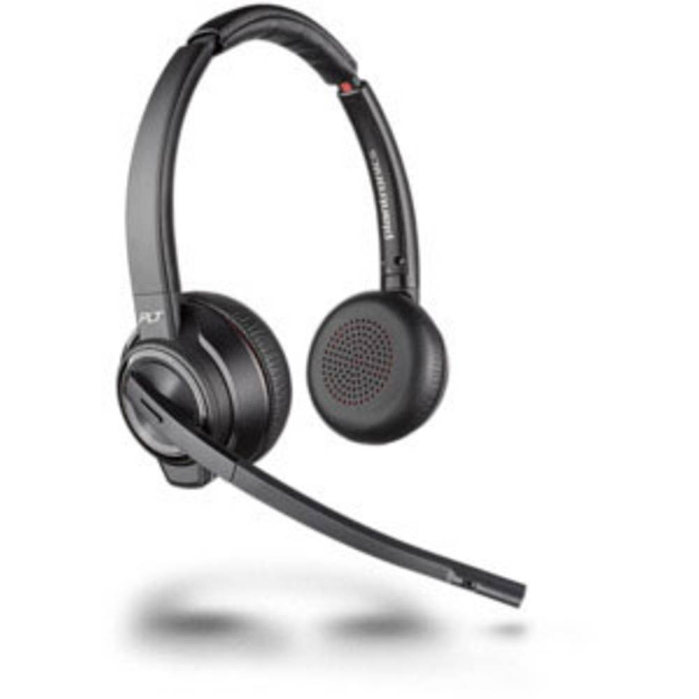 Plantronics Savi W8220-M USB binaural ANC telefon Sluchátka On Ear Bluetooth®, DECT stereo černá Potlačení hluku Vypnutí