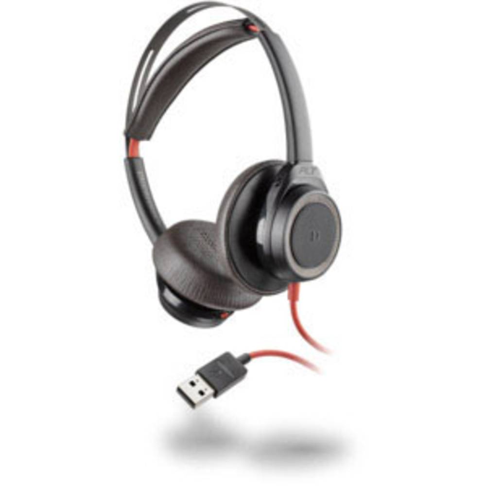 Plantronics Blackwire C7225 binaural USB ANC telefon Sluchátka On Ear kabelová stereo černá Potlačení hluku Vypnutí zvuk