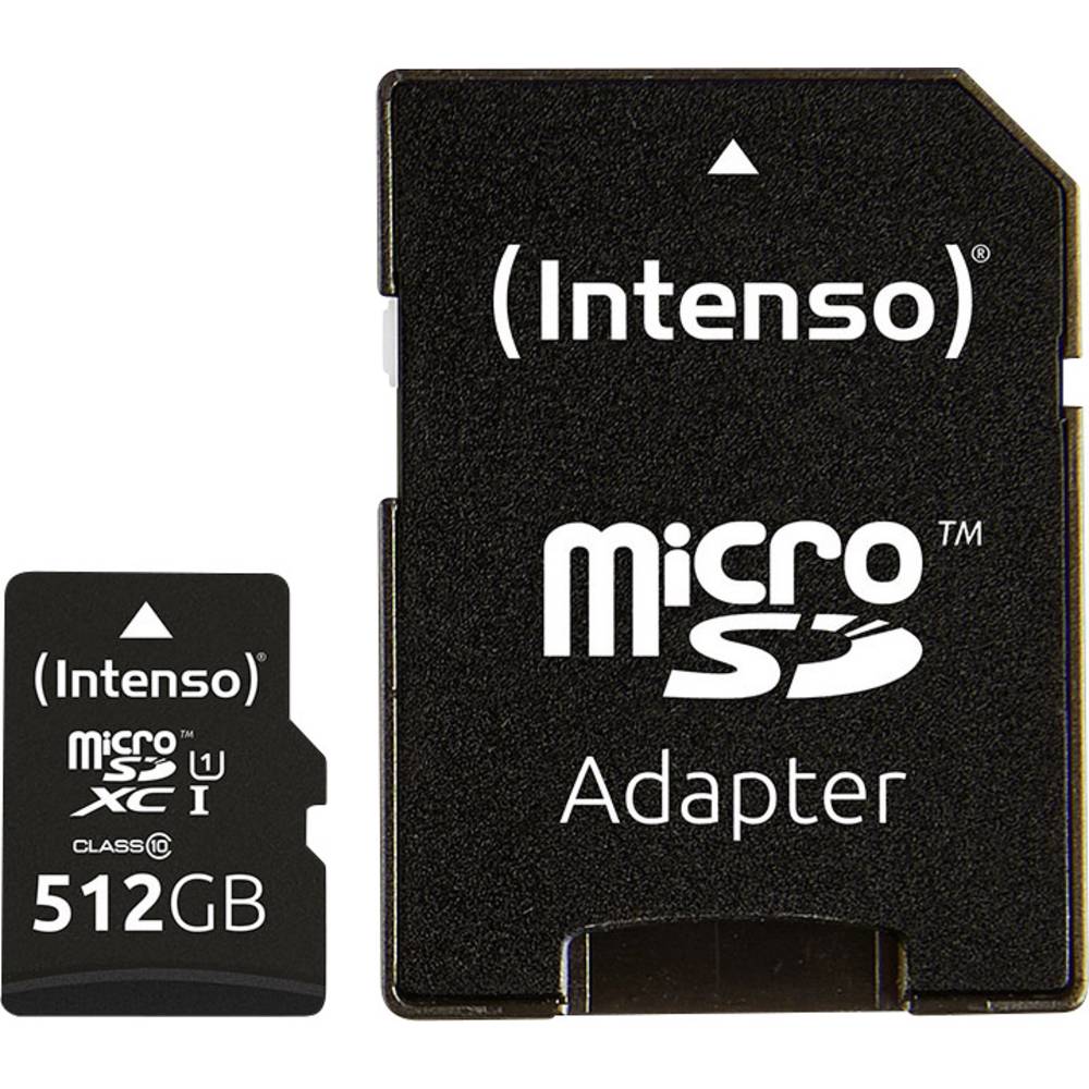 Intenso Premium paměťová karta microSDXC 512 GB Class 10, UHS-I vč. SD adaptéru