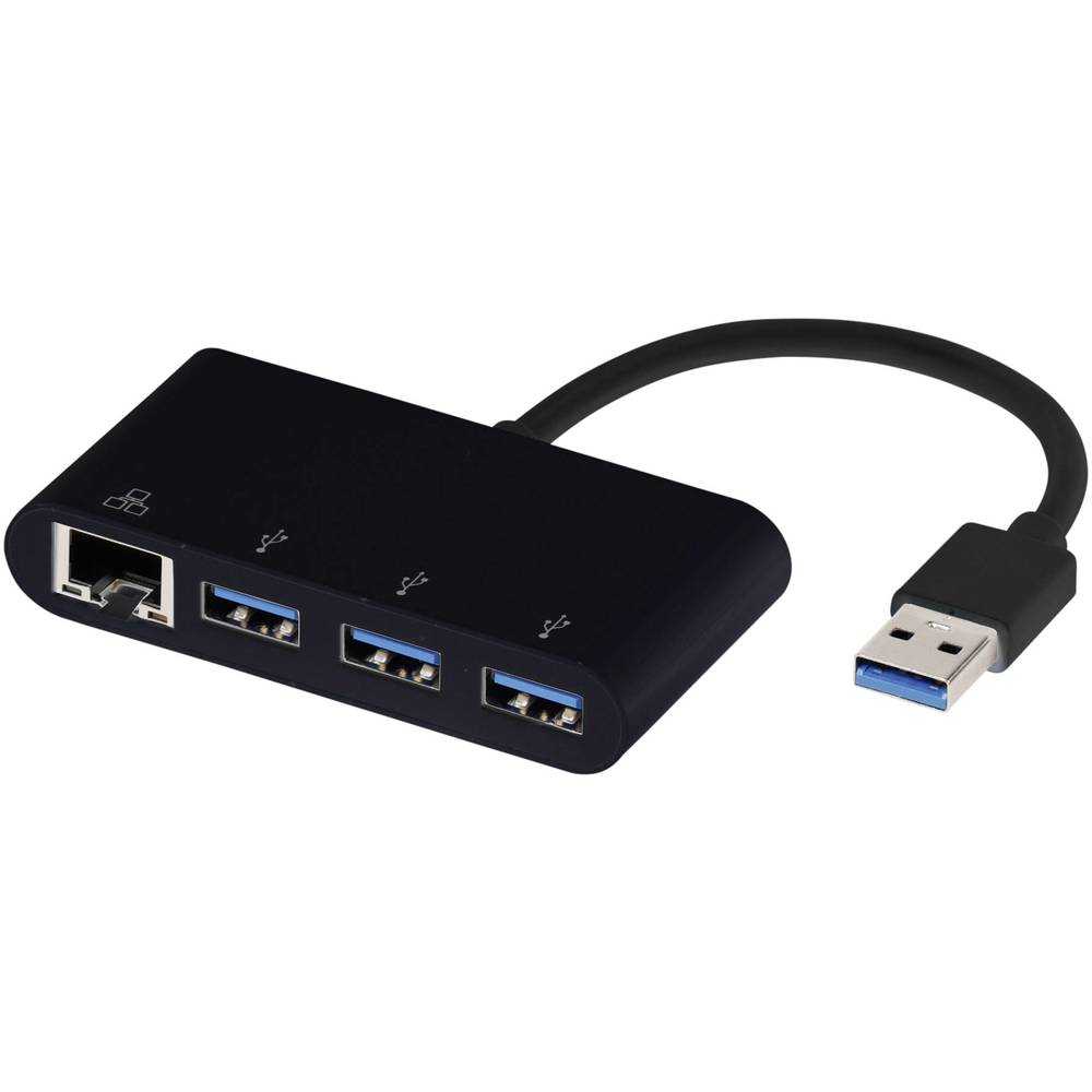 Vivanco USB 3.0 adaptér [4x RJ45 zásuvka, USB 3.2 gen. 1 zásuvka A - 1x USB 3.1 zástrčka A​ ] 39638