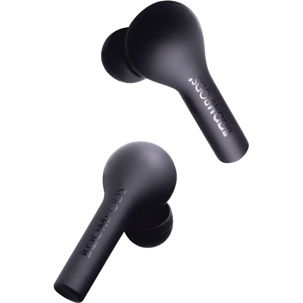 Boompods Bassline špuntová sluchátka Bluetooth® černá headset, magnetické, dotykové ovládání