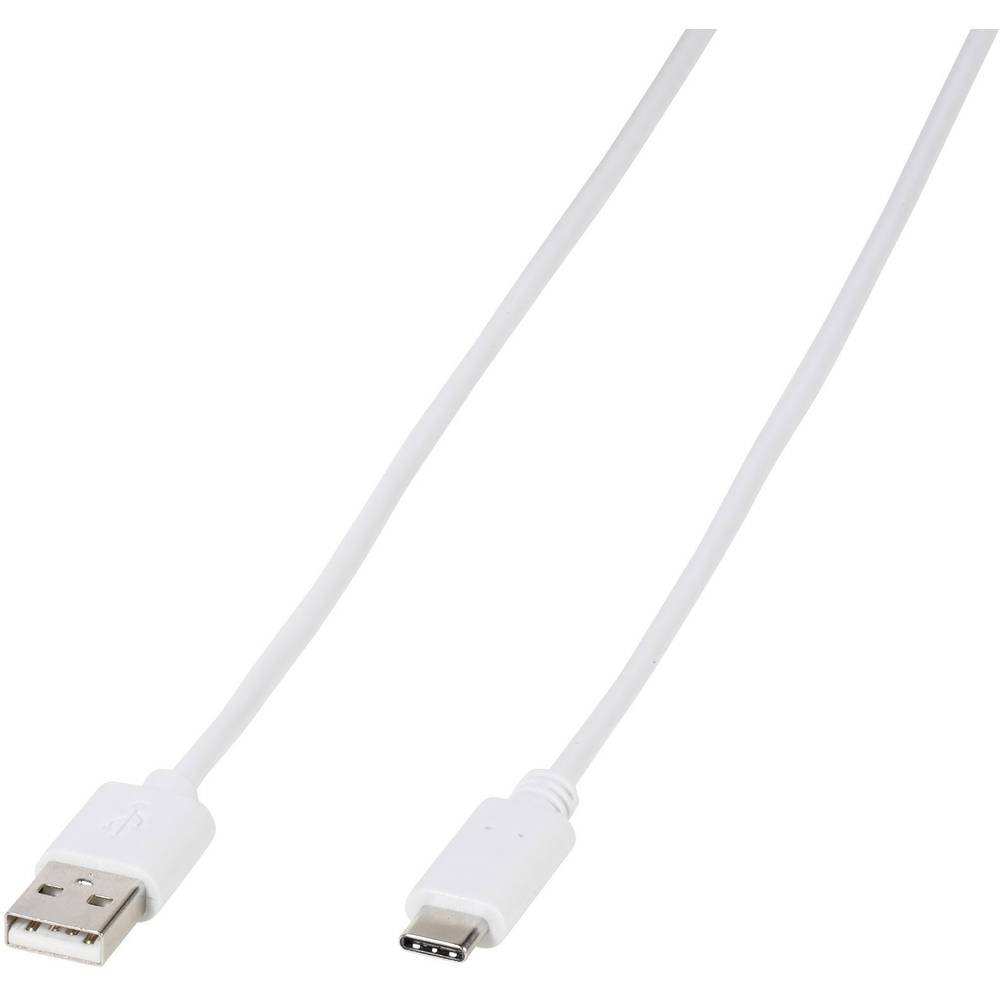 Vivanco USB kabel USB 2.0 USB-A zástrčka, USB-C ® zástrčka 1.00 m bílá 39452