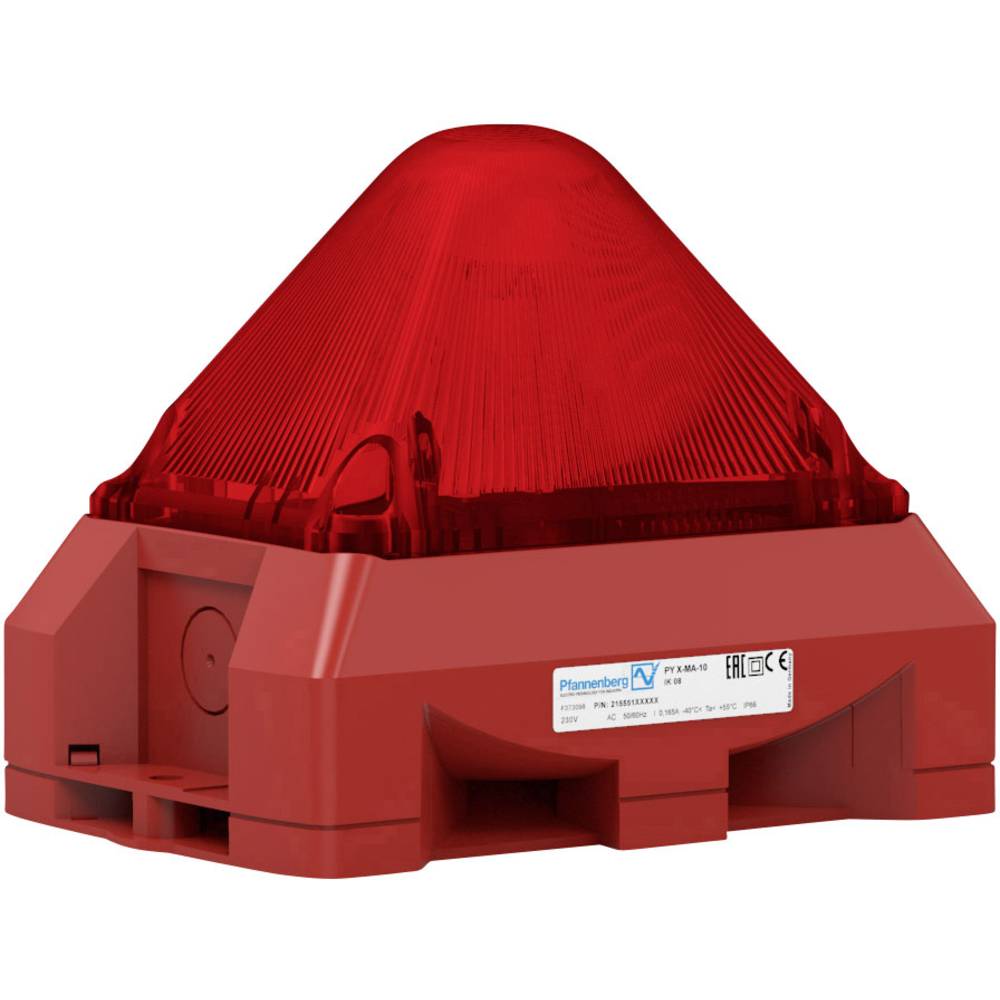 Pfannenberg opticko-akustický vysílač PY X-MA-05 230V AC RD RAL3000 červená 230 V/AC 100 dB