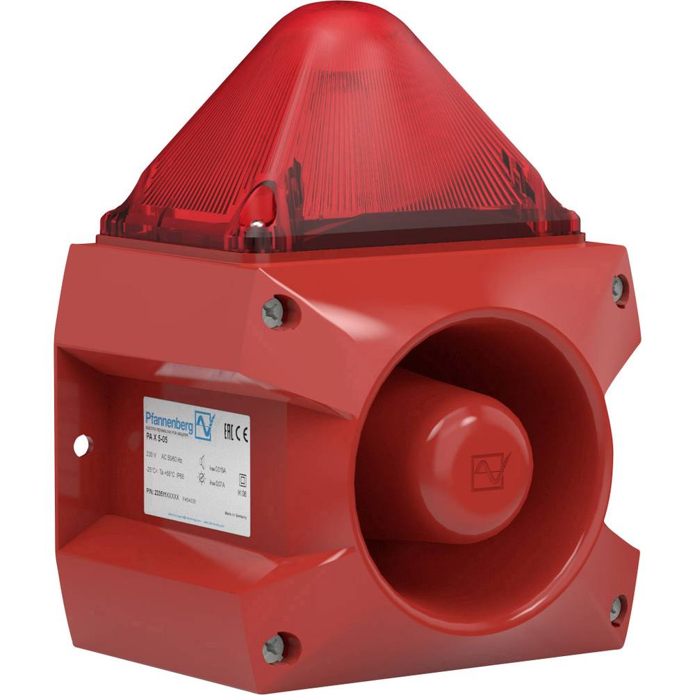 Pfannenberg opticko-akustický vysílač PA X 5-05 230 AC RD červená 230 V/AC 105 dB