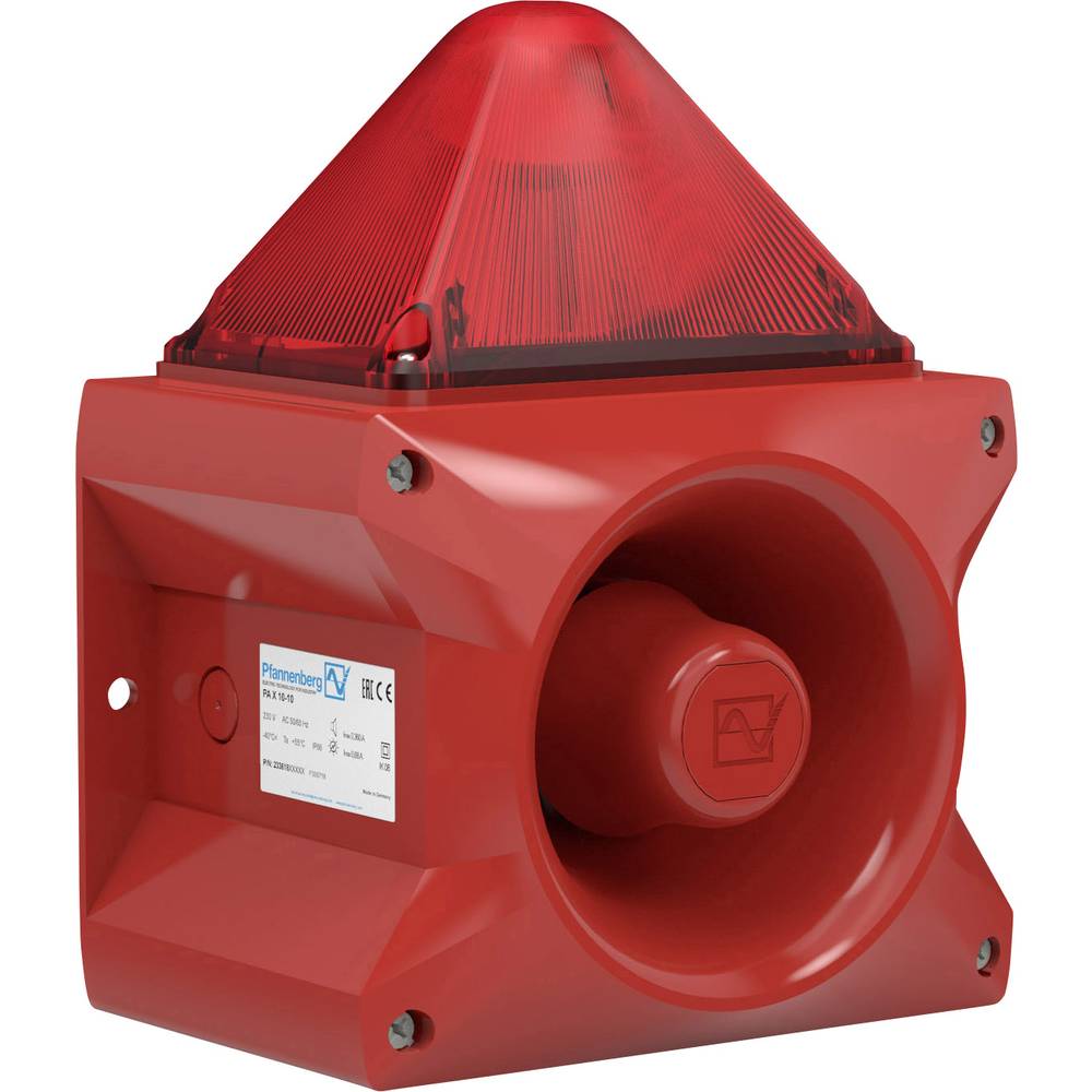 Pfannenberg opticko-akustický vysílač PA X 10-10 230 AC RD červená 230 V/AC 110 dB