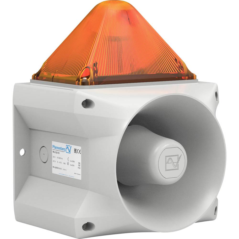 Pfannenberg opticko-akustický vysílač PA X 20-15 230 AC AM 7035 oranžová 230 V/AC 120 dB