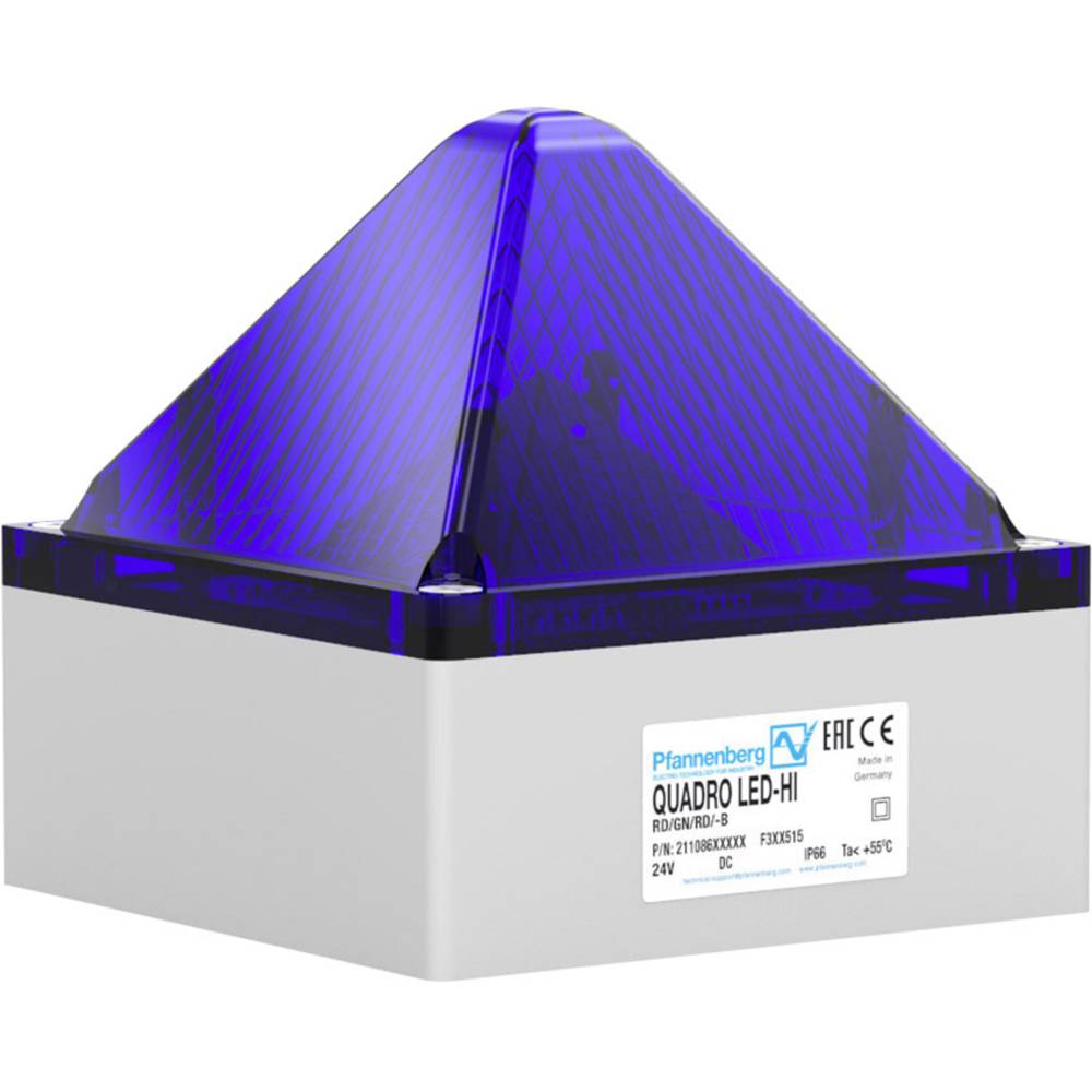 Pfannenberg signální osvětlení QUADRO LED HI DC BU 21108637000 modrá modrá zábleskové světlo, blikající světlo, trvalé s