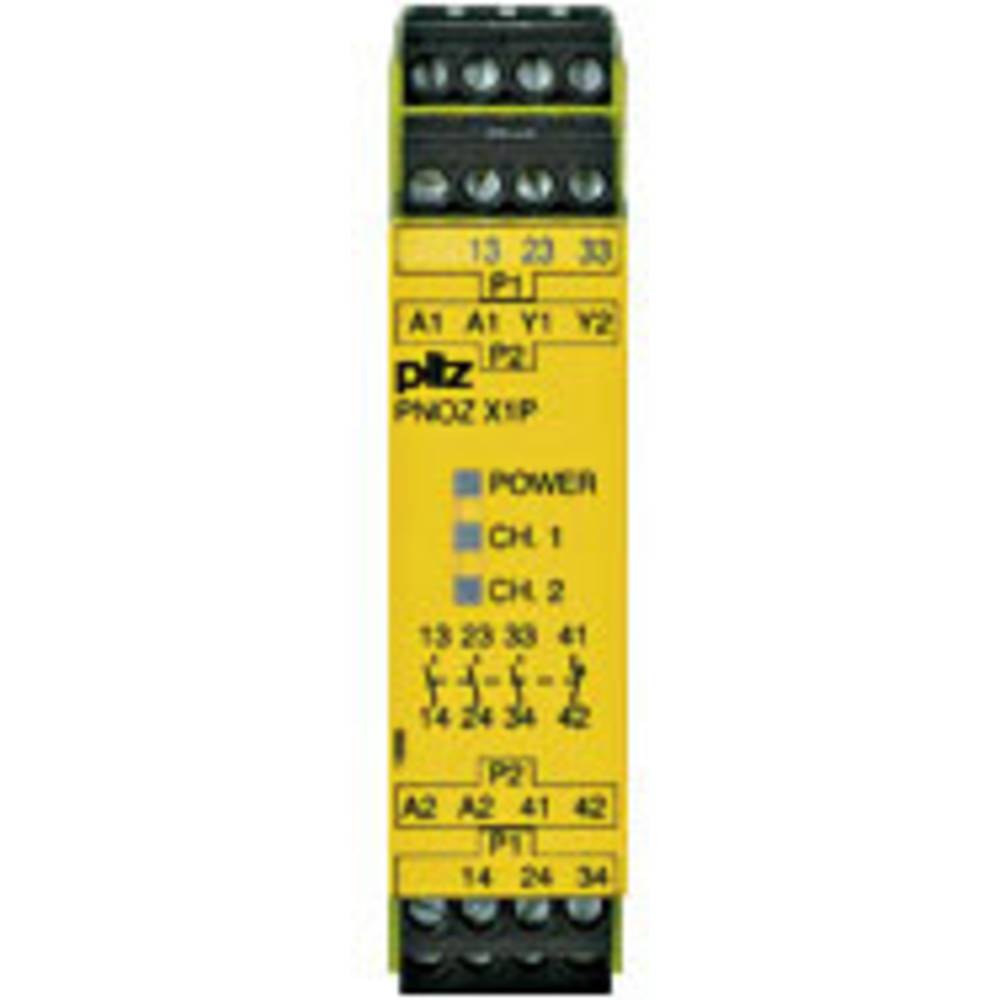 PILZ PNOZ X1P 24VDC 3n/o 1n/c bezpečnostní relé, 24 V/DC, 3 spínací kontakty, 1 rozpínací kontakt, (š x v x h) 22.5 x 94