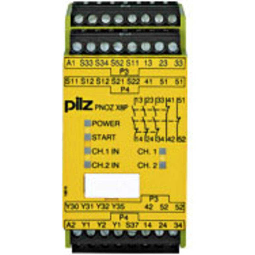 PILZ PNOZ X8P 24 VDC 3n/o 2n/c 2so bezpečnostní relé, 24 V/DC, 3 spínací kontakty, 2 rozpínací kontakty, (š x v x h) 45