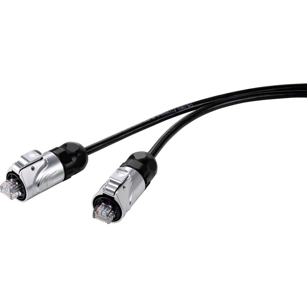 29039c292d RJ45 síťové kabely, propojovací kabely CAT 5e U/UTP 10.00 m černá vodotěsné 1 ks