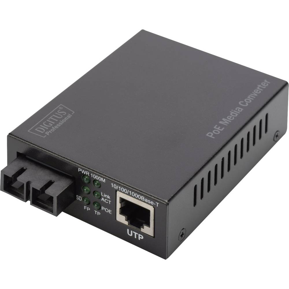 Digitus DN-82160 SC Duplex, IEEE 802.3z 1000BASE-LX, LAN 10/100/1000 MBit/s konvertor médií 10 / 100 / 1000 MBit/s