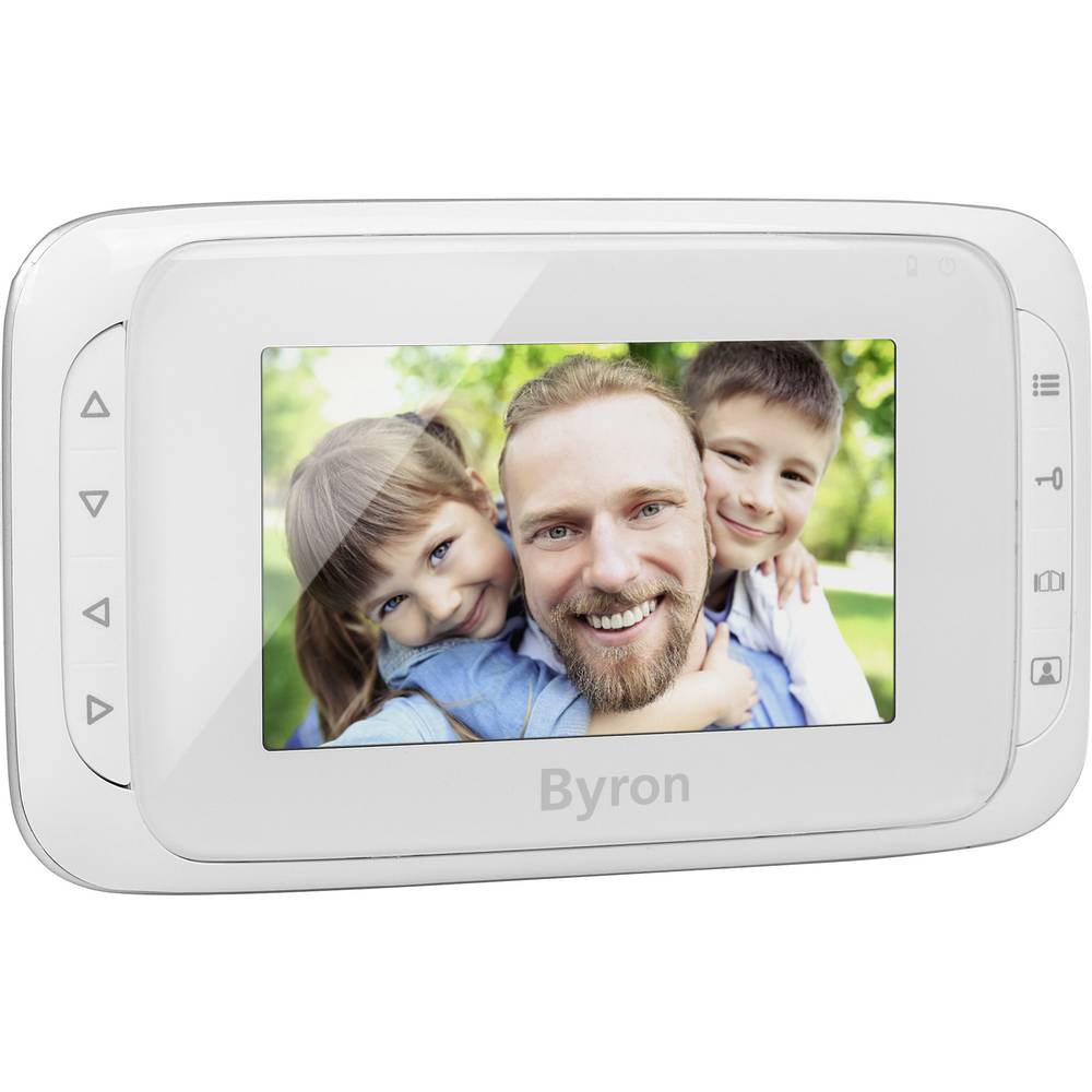 Byron příslušenství domovní telefon bezdrátový, Digital, bezdrátový vnitřní video jednotka, přídavná obrazovka bílá